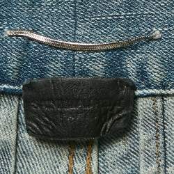Saint Laurent Blue Ripped Denim Skinny Jeans M Waist 32"