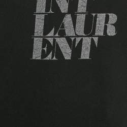 Saint Laurent Paris Black Printed Jersey T-Shirt XS
