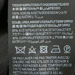 Saint Laurent Paris Black Silk Teddy Cassandre Jacket L