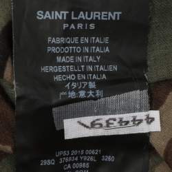 Saint Laurent Camouflage Print Cotton Knit Shirt L