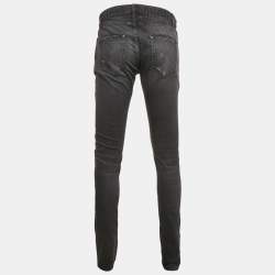 Saint Laurent Paris Black Washed and Distressed Denim Jeans M Waist 32"  