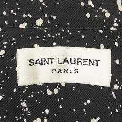 Saint Laurent Black Print Crepe Full Sleeve Shirt XL