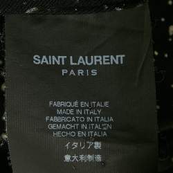 Saint Laurent Black Print Crepe Full Sleeve Shirt XL