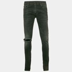 Saint Laurent Paris Grey Faded Denim Skinny Jeans M Waist 32"