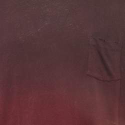 Saint Laurent Burgundy Ombre Crewneck T-Shirt XL
