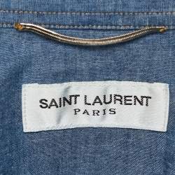 Saint Laurent Paris Blue Chambray Button Front Shirt XL