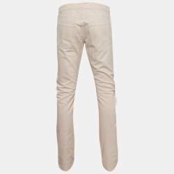 Pre Owned Saint Laurent Pink Ripped Denim Low Waist Jeans M Waist 33"  