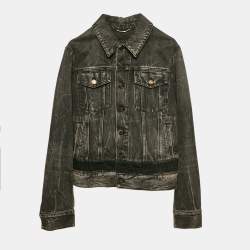 Saint Laurent Faded Black Denim Jacket XS