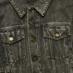 Saint Laurent Faded Black Denim Jacket XS