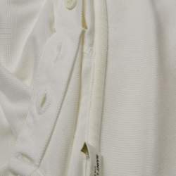 Saint Laurent White Cotton Pique Polo T-Shirt M