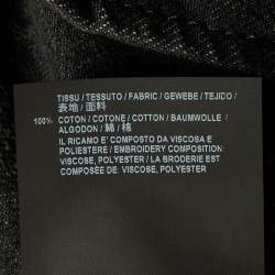 Saint Laurent Dark Grey Washed Denim Button Front Jacket L