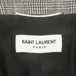 Saint Laurent Monochrome Hounstooth Wool Blazer M