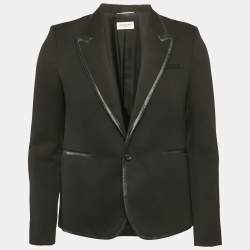 Saint Laurent Black Wool Officer Style Jacket S Saint