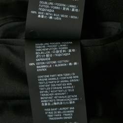 Pre Owned Saint Laurent Black Wool & Leather Trim Blazer M
