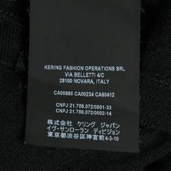 Pre Owned Saint Laurent Black Distressed 50's Signature Logo Jersey T-Shirt L