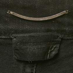 Pre Owned Saint Laurent Black Washed Denim Low Waist Jeans XL Waist 39"