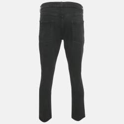 Pre Owned Saint Laurent Black Washed Denim Low Waist Jeans XL Waist 39"