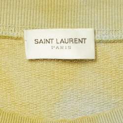 Pre Owned Saint Laurent Paris Tie-Dye Cotton Distressed Sweatshirt XL
