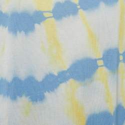 Pre Owned Saint Laurent Paris Tie-Dye Cotton Distressed Sweatshirt XL