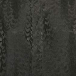 Pre Owned Saint Laurent Black Patterned Satin Silk Long Sleeve Shirt M