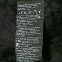 Pre Owned Saint Laurent Black Patterned Satin Silk Long Sleeve Shirt M