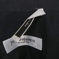 Pre Owned Saint Laurent Paris Black Paneled Cotton Shirt XL