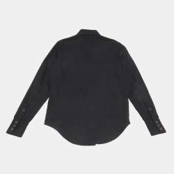 Pre Owned Saint Laurent Black Denim Long Sleeve Shirt S
