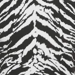 Pre Owned Saint Laurent Black Animal Print Jersey T-Shirt XS