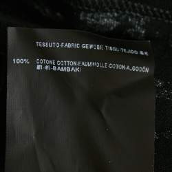 Pre Owned Saint Laurent Black Animal Print Jersey T-Shirt XS