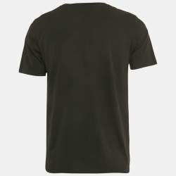 Pre Owned Saint Laurent Black Foil Love Print Jersey T-Shirt XS
