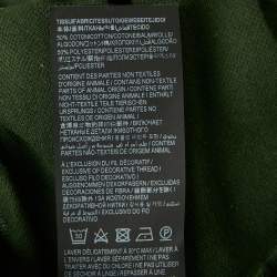 Pre Owned Saint Laurent Green Pique Polo T-Shirt M