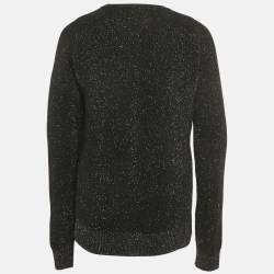 مملوكة مسبقًا Saint Laurent Paris Black Lurex Wool Blend Sweater M