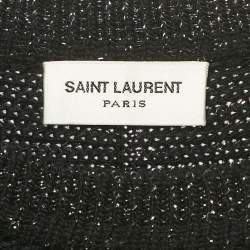 مملوكة مسبقًا Saint Laurent Paris Black Lurex Wool Blend Sweater M