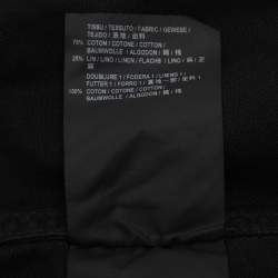 Pre Owned جاكيت سان لوران دِنيم أسود عسكري مقاس ٤إكس (ضخم جدًا)