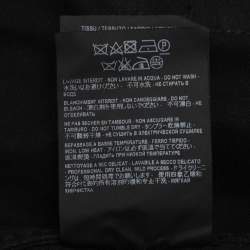 Pre Owned جاكيت سان لوران دِنيم أسود عسكري مقاس ٤إكس (ضخم جدًا)