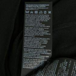 مملوكة مسبقًا قميص سان لوران بأكمام طويلة من الكريب بطبعة نجوم سوداء مقاس كبير جداً