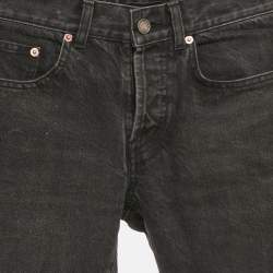 Pre Owned Saint Laurent Paris Black Denim Straight Leg Jeans S Waist 31"