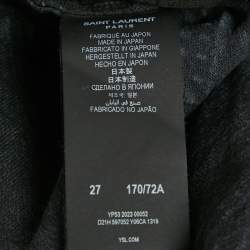 Pre Owned Saint Laurent Paris Black Denim Straight Leg Jeans S Waist 31"