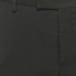 مملوكة مسبقًا بنطلون سان لوران باريس قماش غبردين أسود قصة مستقيمة مقاس خصر (إكسترا لارج) 36 بوصة