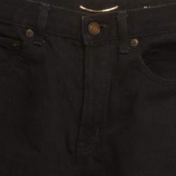 Pre Owned Saint Laurent Black Denim Straight Leg Jeans S/Waist 28"
