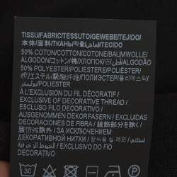 Pre Owned Saint Laurent Black Pique Crewneck T-Shirt M