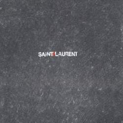 مملوكة مسبقًا Saint Laurent Paris Grey Jersy Logo Print Distressed T-Shirt M