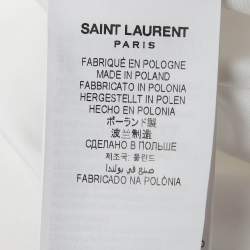 Pre Owned Saint Laurent Paris White Poplin Button-Up Shirt L