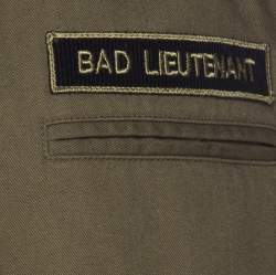 Saint Laurent Paris Khaki Green Cotton Blend Lieutenant Jacket L