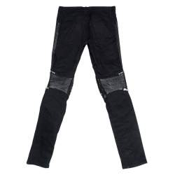 مملوكة مسبقًا Saint Laurent Black Denim Biker Jeans XL