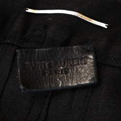 Pre Owned Saint Laurent Paris Black Distressed Denim Skinny Jeans M
