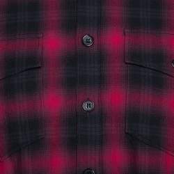 Pre Owned Saint Laurent Paris Red & Black Tartan Plaid Cotton Shirt S