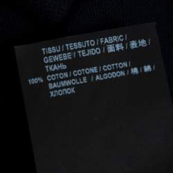 مملوكة مسبقًا تي شيرت بولو سان لوران باريس بيك قطن كحلي M