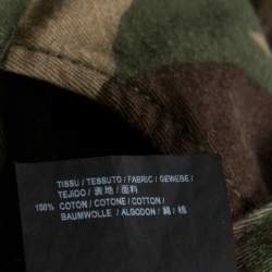 Saint Laurent Paris Green Camouflage Cotton Studded Shorts M
