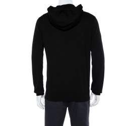 Saint Laurent Paris Black Lightning Bolt Hooded Jumper XL